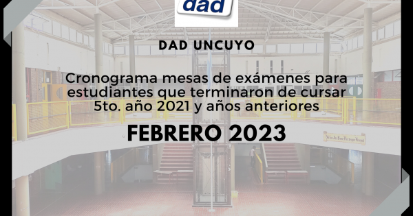 Mesas de exámenes para estudiantes que terminaron de cursar 5to año y