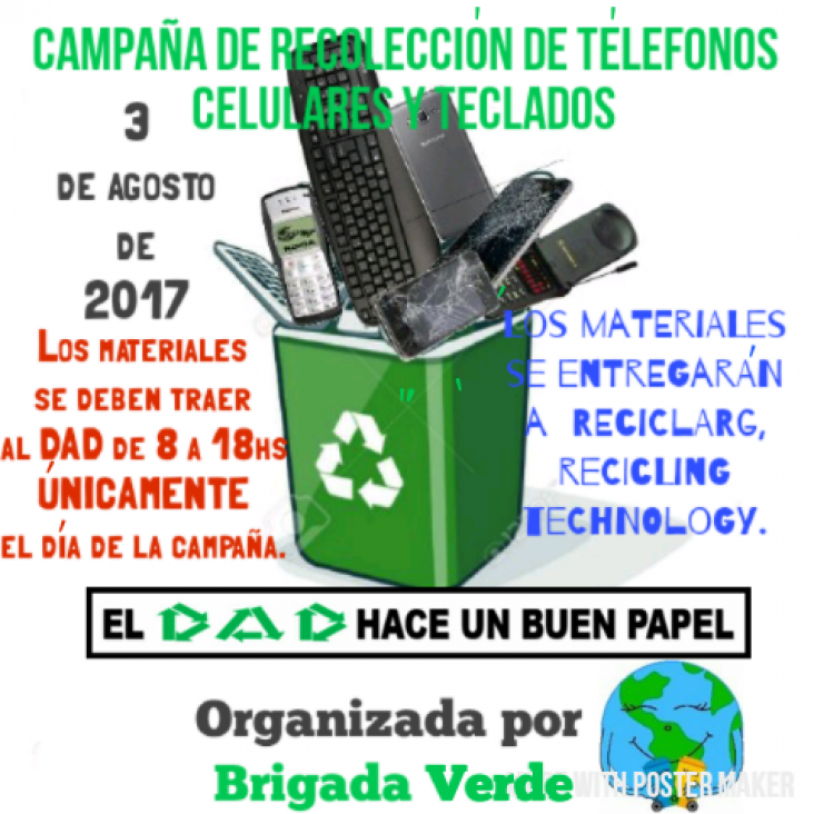 imagen EL DAD HACE UN BUEN PAPEL. Primera etapa de la campaña de recolección de residuos eléctricos y electrónicos(RAEE)