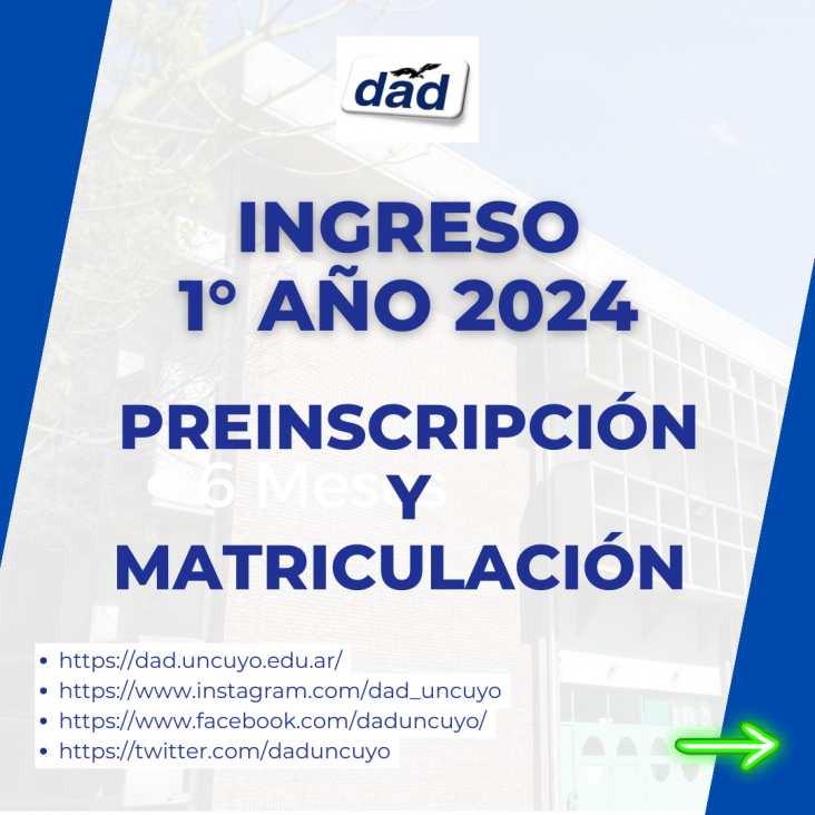 imagen Preinscripción y matriculación 1° año 2024. Documentación