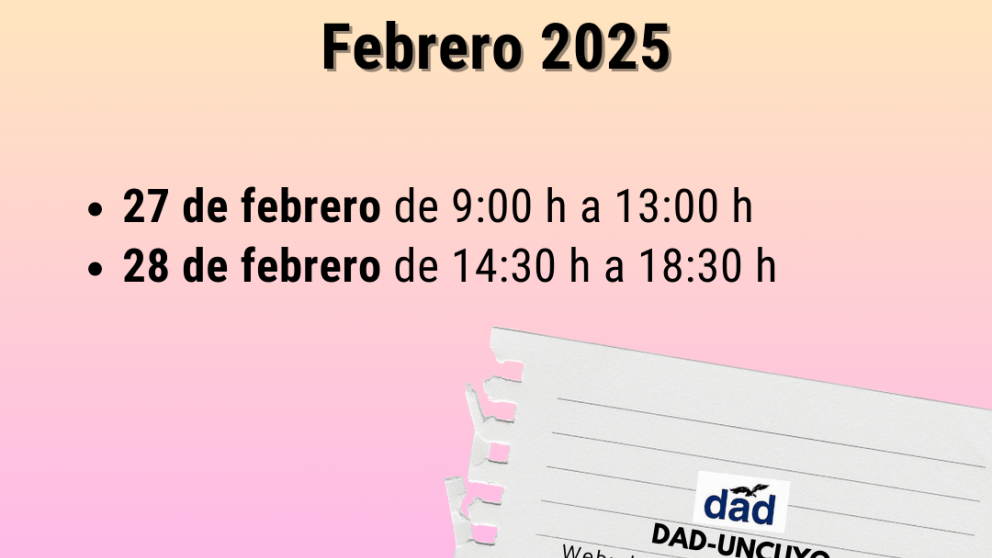 imagen Jornadas Institucionales febrero 2025. De 9:00 h a 13:00 h