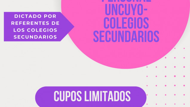 imagen Ciclo de formación para personal secundario UNCuyo