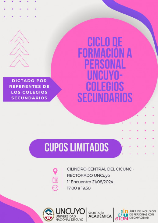 imagen Ciclo de formación para personal secundario UNCuyo