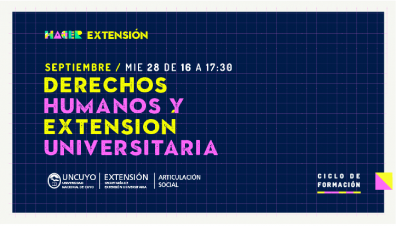 imagen Derechos Humanos y Extensión Universitaria será el tema del próximo taller de "Hacer Extensión"