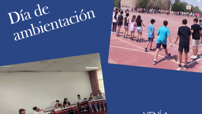 imagen jornada de ambientación 1° año 2026. Turno tarde.  De 14:00 h a 18:00 h