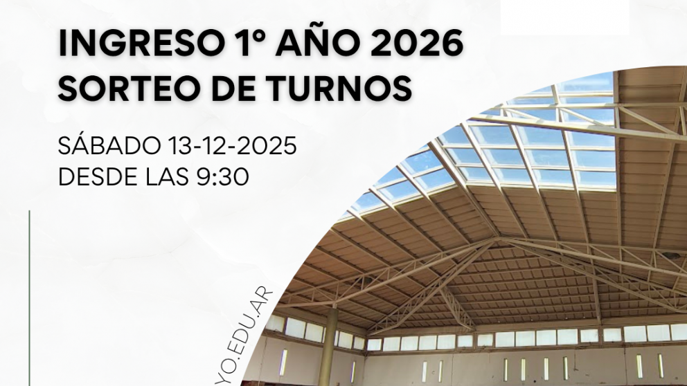 imagen Sorteo de turnos ingresantes a 1° año 2026