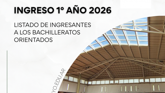 imagen Escuelas de la UNCUYO: listado de ingresantes a los bachilleratos orientados
