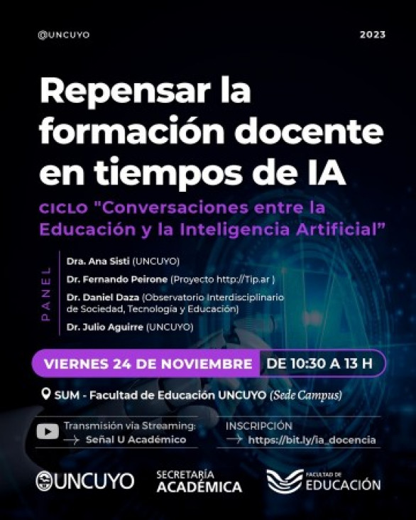 imagen Cierra el ciclo sobre Inteligencia Artificial con foco en la formación docente