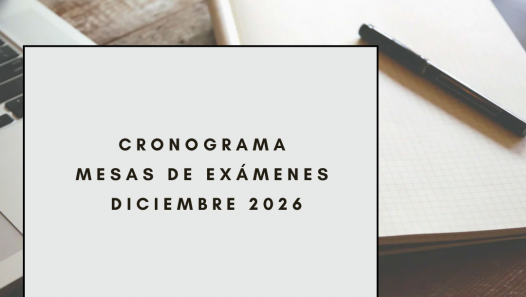 imagen Cronograma mesas de exámenes de DICIEMBRE 2026