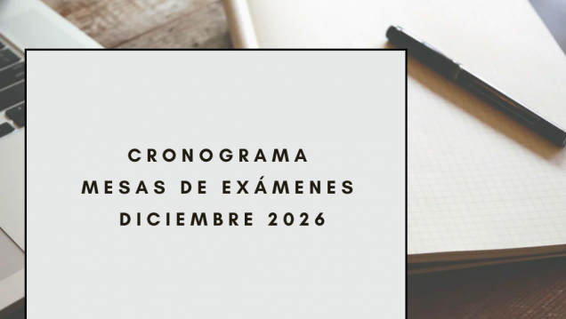 imagen Cronograma mesas de exámenes de DICIEMBRE 2026