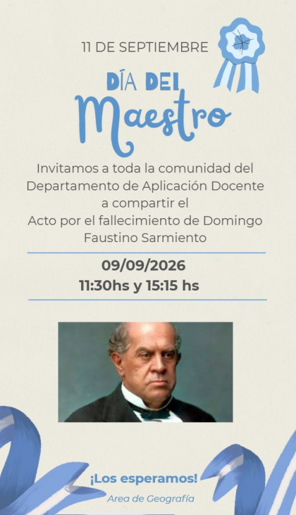 imagen Invitación al Acto del Día del Maestro