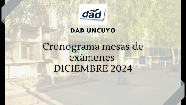 imagen Cronograma mesas de exámenes de diciembre 2024