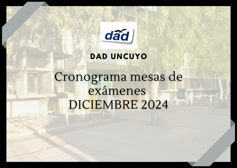 imagen Cronograma mesas de exámenes de diciembre 2024