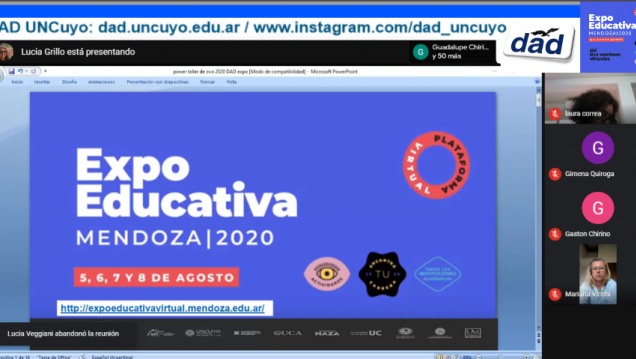 imagen Se realizaron videoconferencias de Orientación Vocacional destinadas a estudiantes de 4° año del DAD, como parte de la Expo Educativa 2020