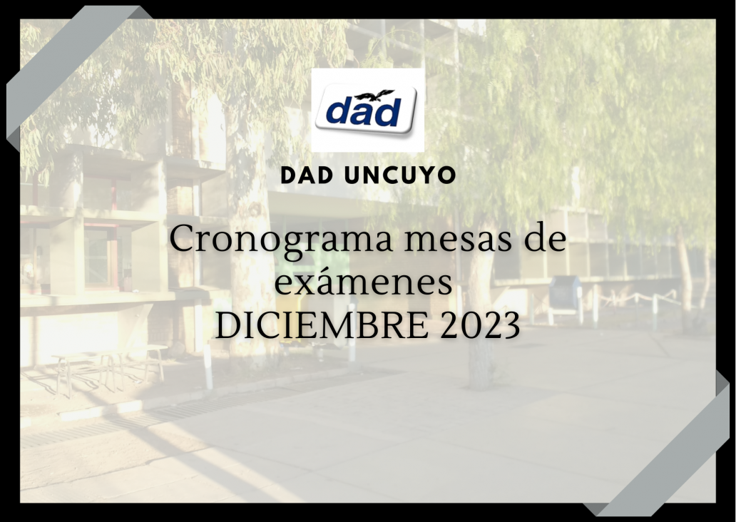 imagen Cronograma mesas de exámenes de diciembre 2023