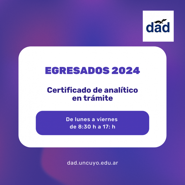 imagen Entrega de Certificados de analíticos en trámite para egresados 2024