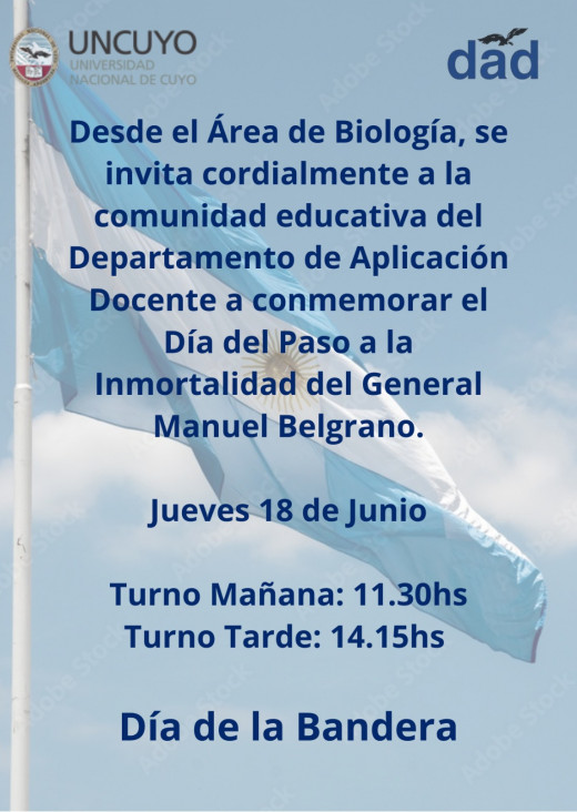 imagen Invitación al acto por el Día de la Bandera y Martín Miguel de Güemes