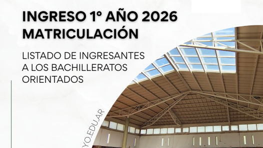 imagen Escuelas de la UNCUYO: listado de ingresantes a los bachilleratos orientados