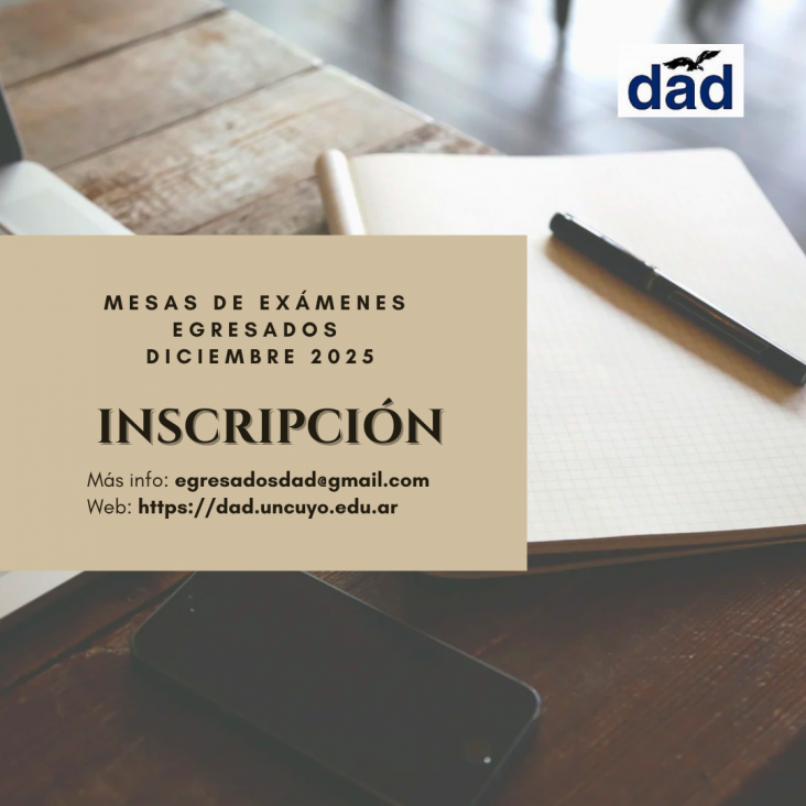 imagen Mesas de exámenes para EGRESADOS, año 2024 y de años anteriores, correspondientes a Diciembre 2025 - Inscripción