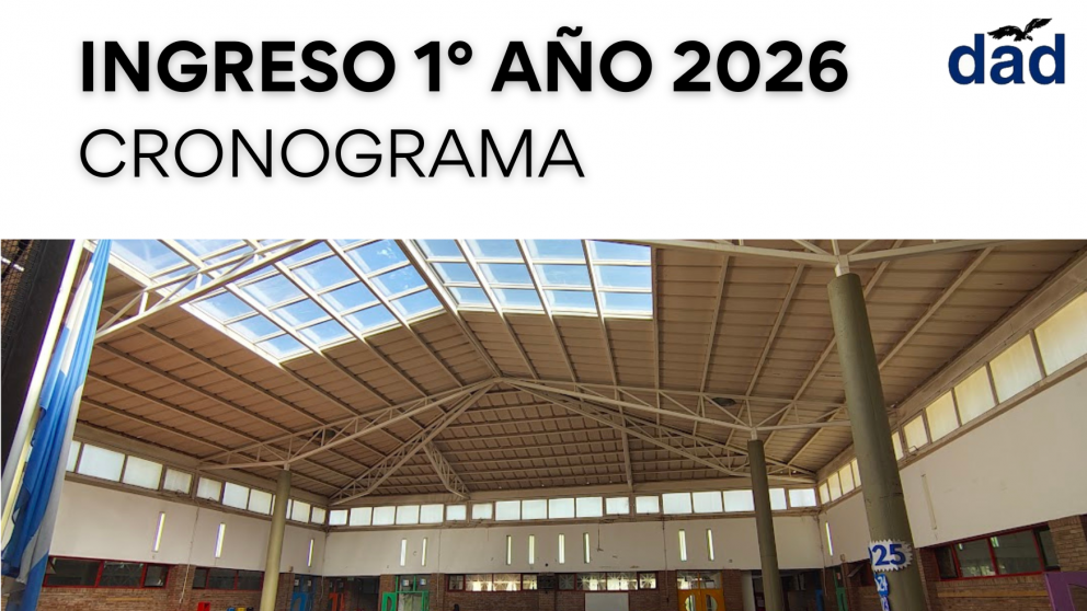 imagen Ingreso 1° año 2026. Preinscripción. Desde las 8.30 del lunes 1 de septiembre hasta las 23.59 del viernes 5 de septiembre.