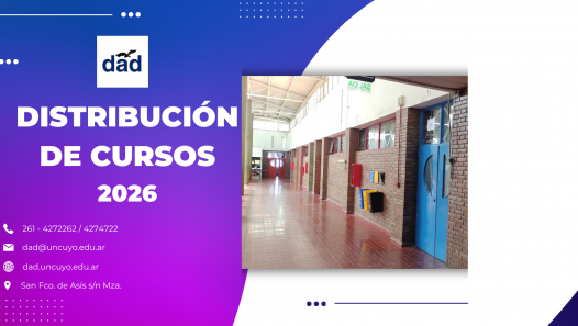 imagen Distribución de cursos 2026