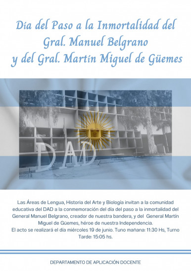 imagen Acto Día del paso a la inmortalidad del General Manuel Belgrano y del General Martín Miguel de Güemes
