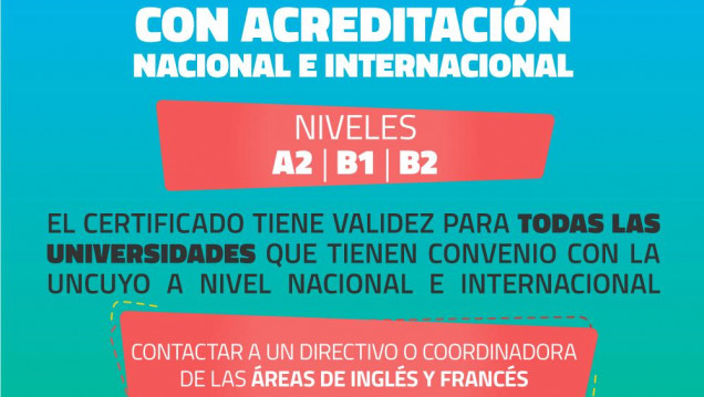 imagen Examen de Inglés y Francés con acreditación nacional e internacional