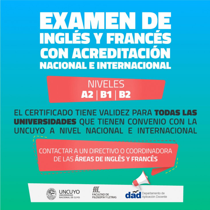 imagen Examen de Inglés y Francés con acreditación nacional e internacional