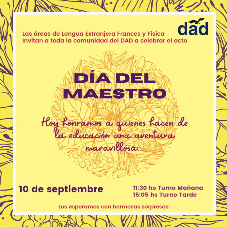 imagen Invitación acto Día del Maestro