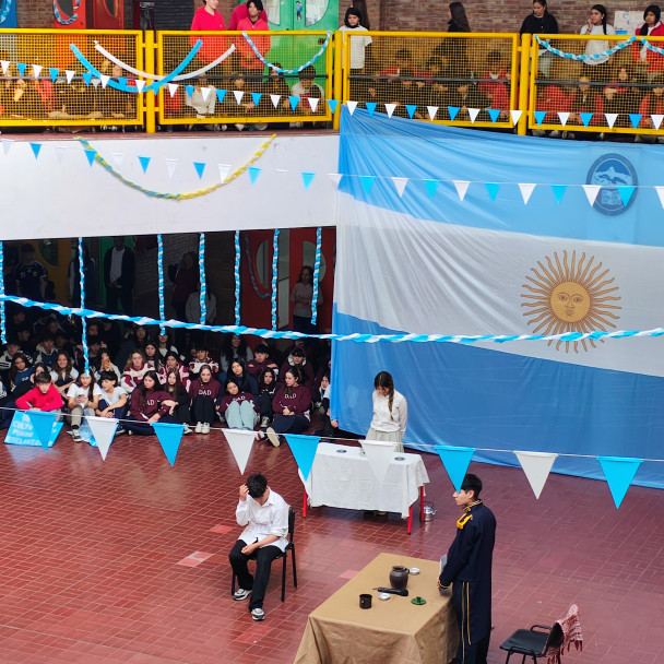 imagen Acto por el Día de la Bandera y Martín Miguel de Güemes.