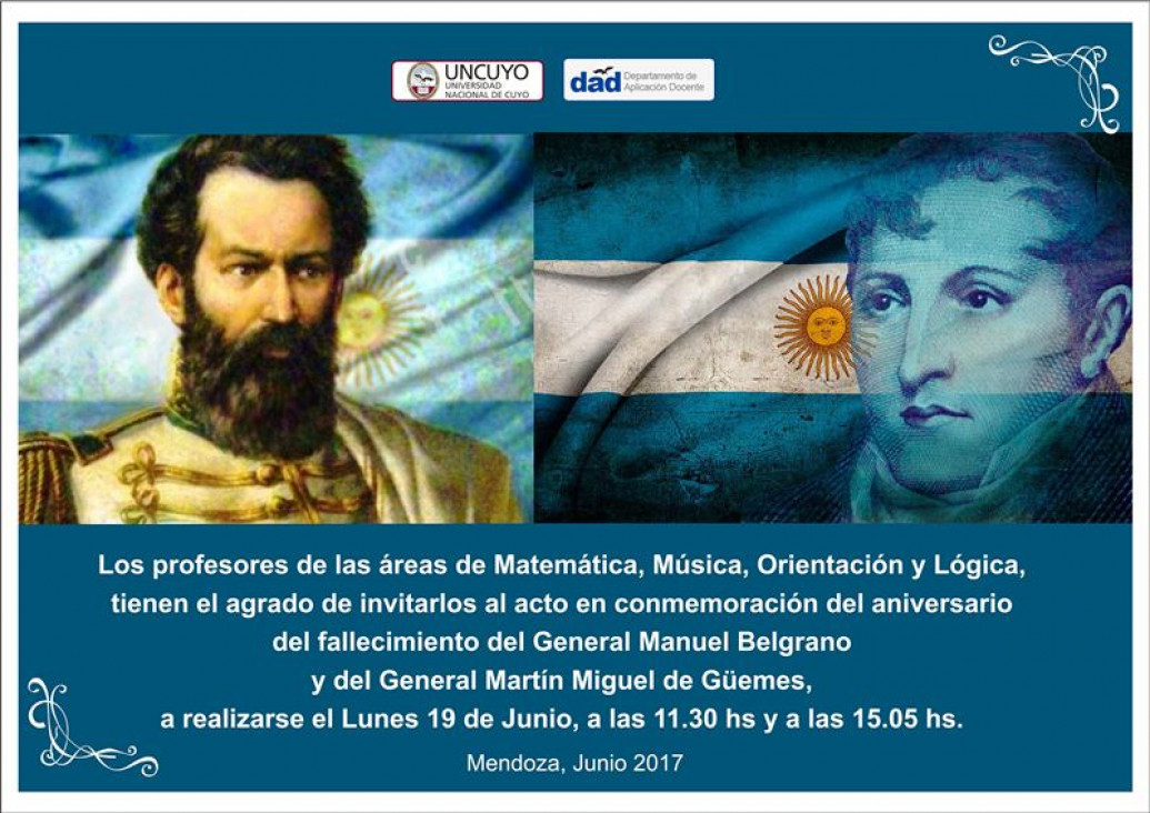 imagen Acto en conmemoración del aniversario del fallecimiento de Manuel Belgrano y Martín de Güemes.