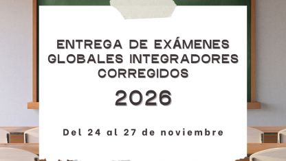 imagen Entrega de Exámenes Globales Integradores corregidos. Por Colegium de indicará la fecha y horario de entrega.