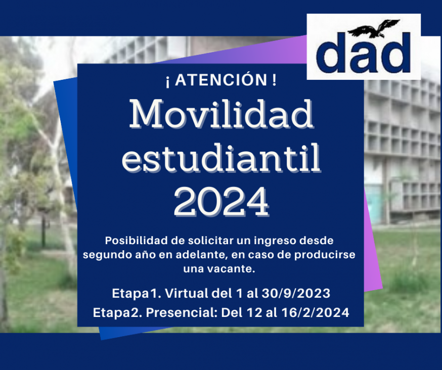 imagen Movilidad Estudiantil 2024. Requisitos para estudiantes que quieran ingresar desde 2° año en caso de producirse vacantes