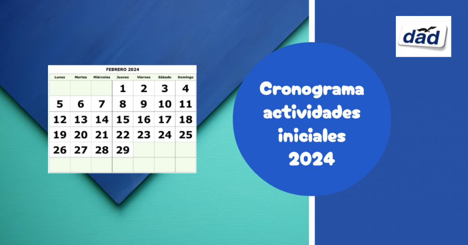 imagen Cronograma de actividades inicio 2024
