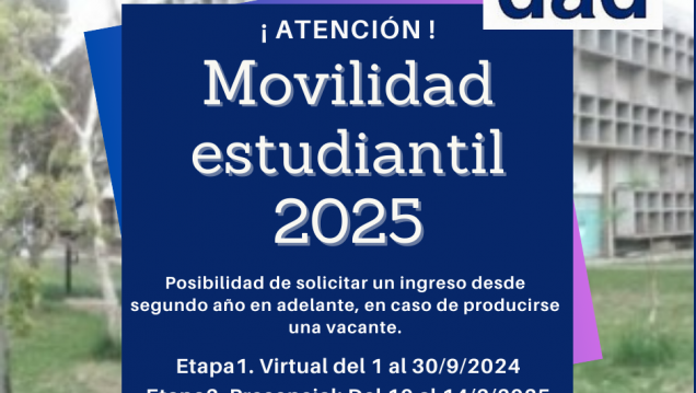 imagen Movilidad Estudiantil 2025. Requisitos para estudiantes que quieran ingresar desde 2° año en caso de producirse vacantes