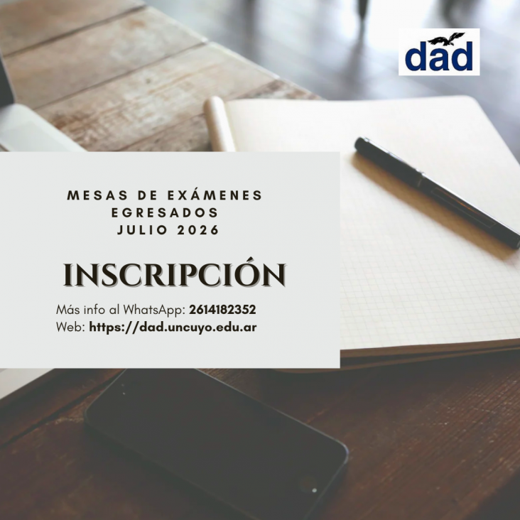 imagen Mesas de exámenes para EGRESADOS, año 2025 y de años anteriores, correspondientes a JULIO 2026 - Inscripción