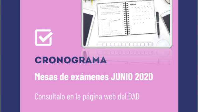 imagen Cronograna mesas de exámenes JUNIO 2020. ACTUALIZADO