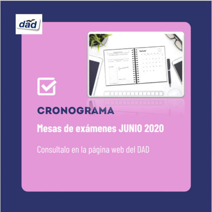 imagen Cronograna mesas de exámenes JUNIO 2020. ACTUALIZADO