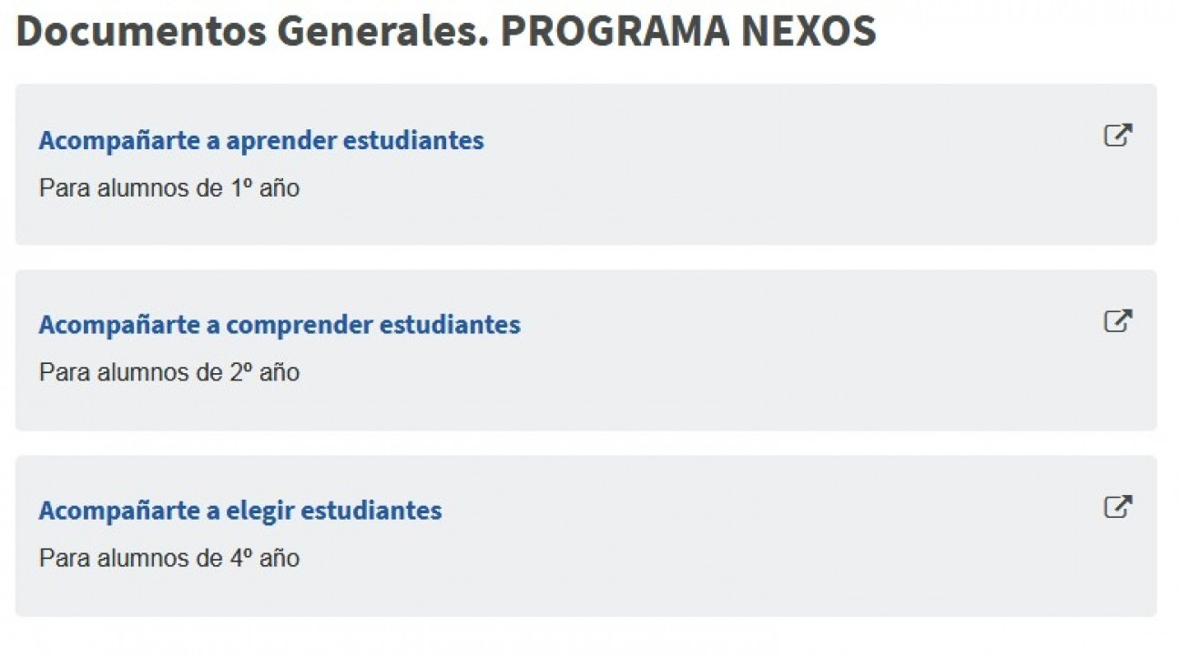 imagen Archivos de descargas para alumnos. Proyecto NEXOS