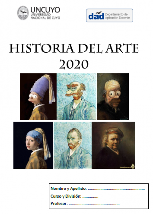 imagen Cuadernillo de Historia del Arte 4° año 2020