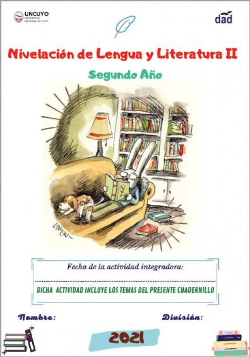 imagen Cuadernillos de nivelación de Lengua y Literatura para 2° y 3° año 2021