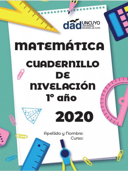 imagen Cuadernillo de nivelación de Matemática para 1º año 2020