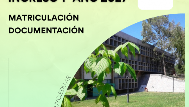 imagen Matriculación 1° año 2027 - Información y documentación