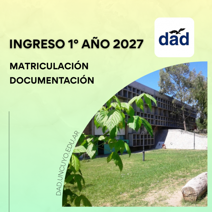 imagen Matriculación 1° año 2027 - Información y documentación