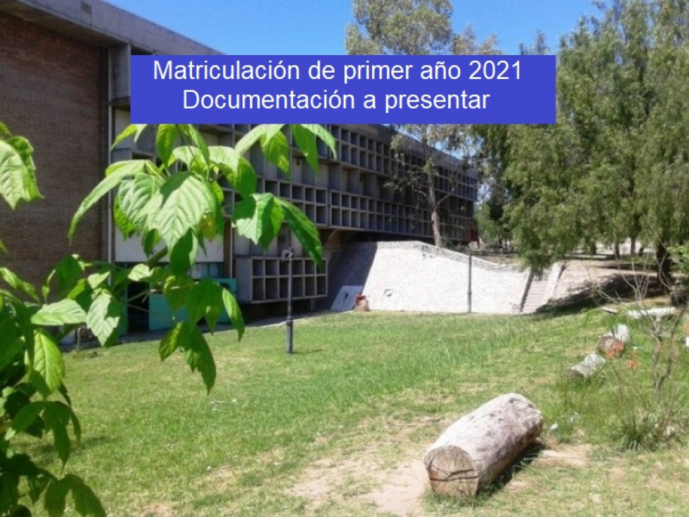 imagen ¡IMPORTANTE!. Matriculación de primer año 2021. Documentación a presentar