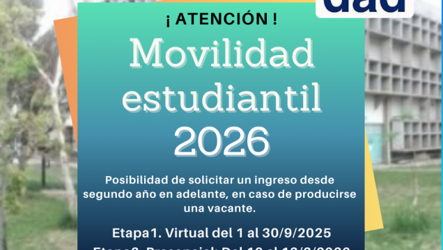 imagen Movilidad Estudiantil 2026. Requisitos para estudiantes que quieran ingresar desde 2° año en caso de producirse vacantes