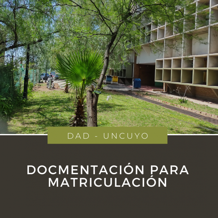 imagen Documentación para matriculación