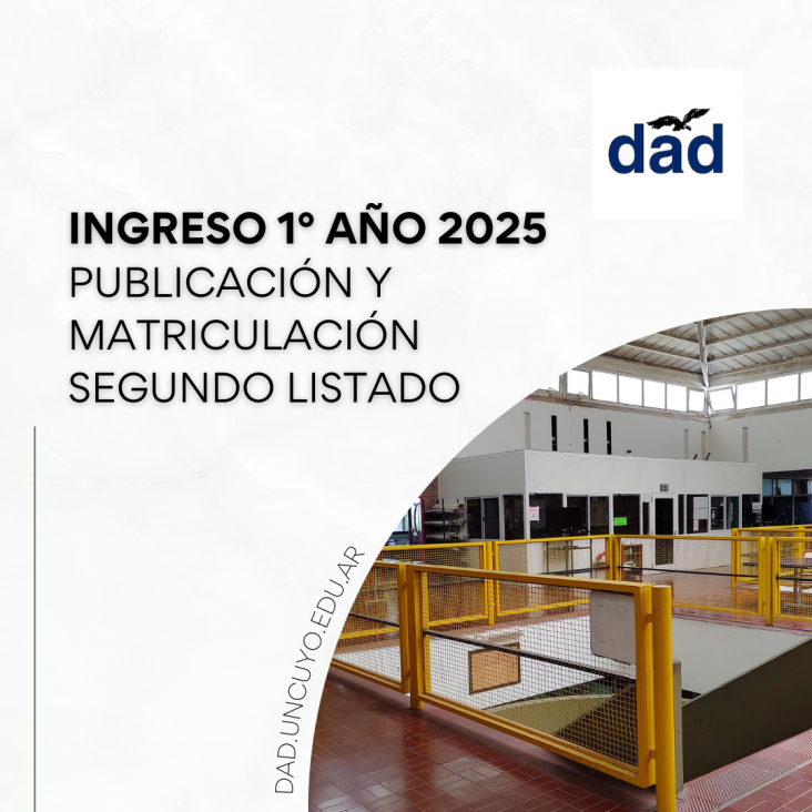 imagen Publicación y matriculación segundo listado ingresantes a 1° 2025