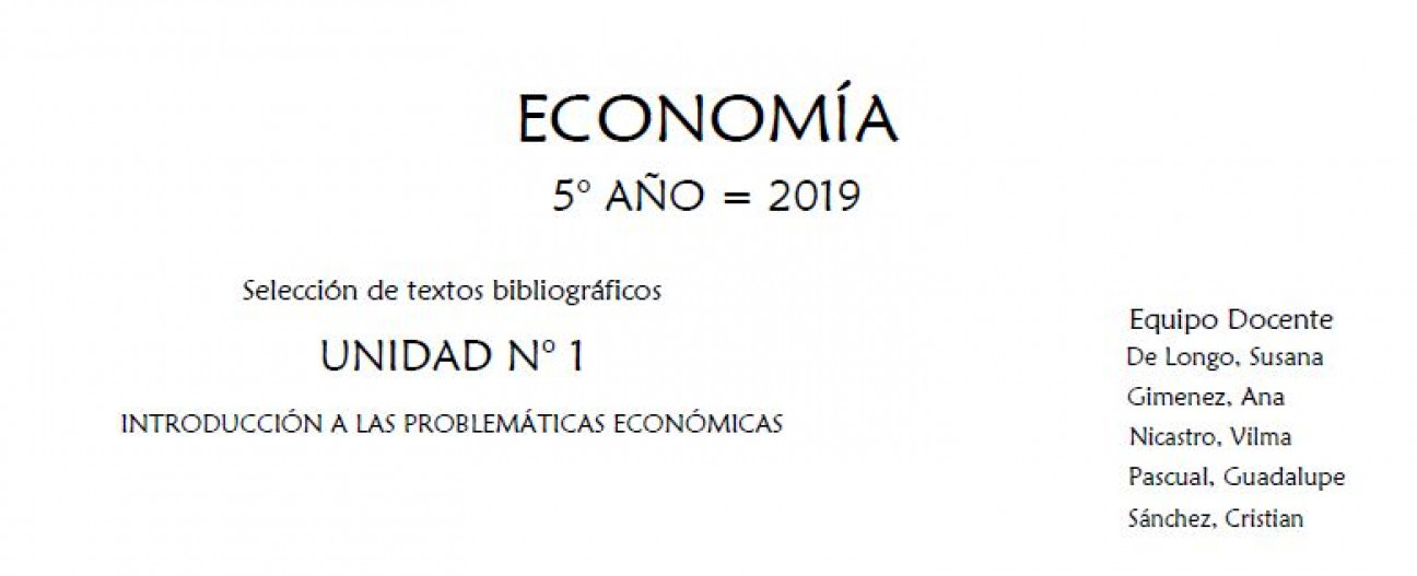 imagen Cuadernillo Economía Unidad 1 -  5º año 2019