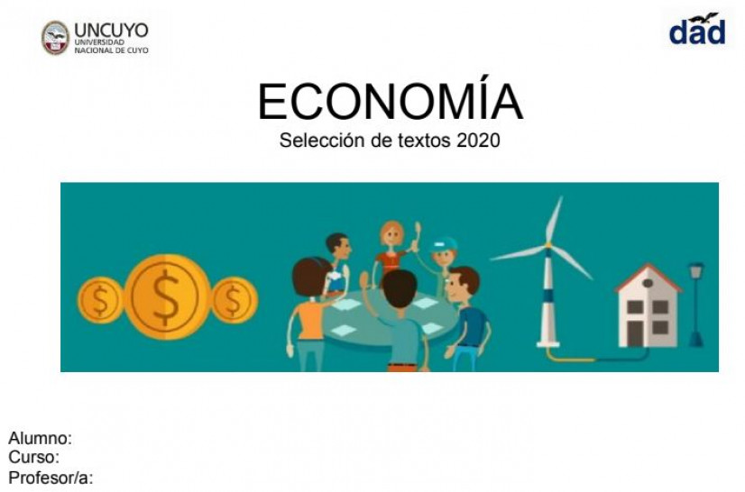 imagen Cuadernillo de Economía 5º año 2020. Unidad 1