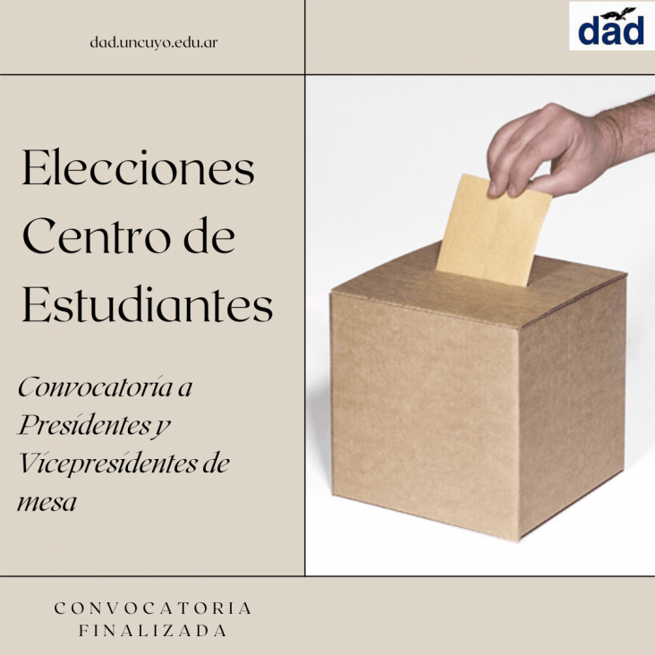 imagen Convocatoria a Presidente y Vicepresidente de mesa para las elecciones del Cetro de Estudiantes 